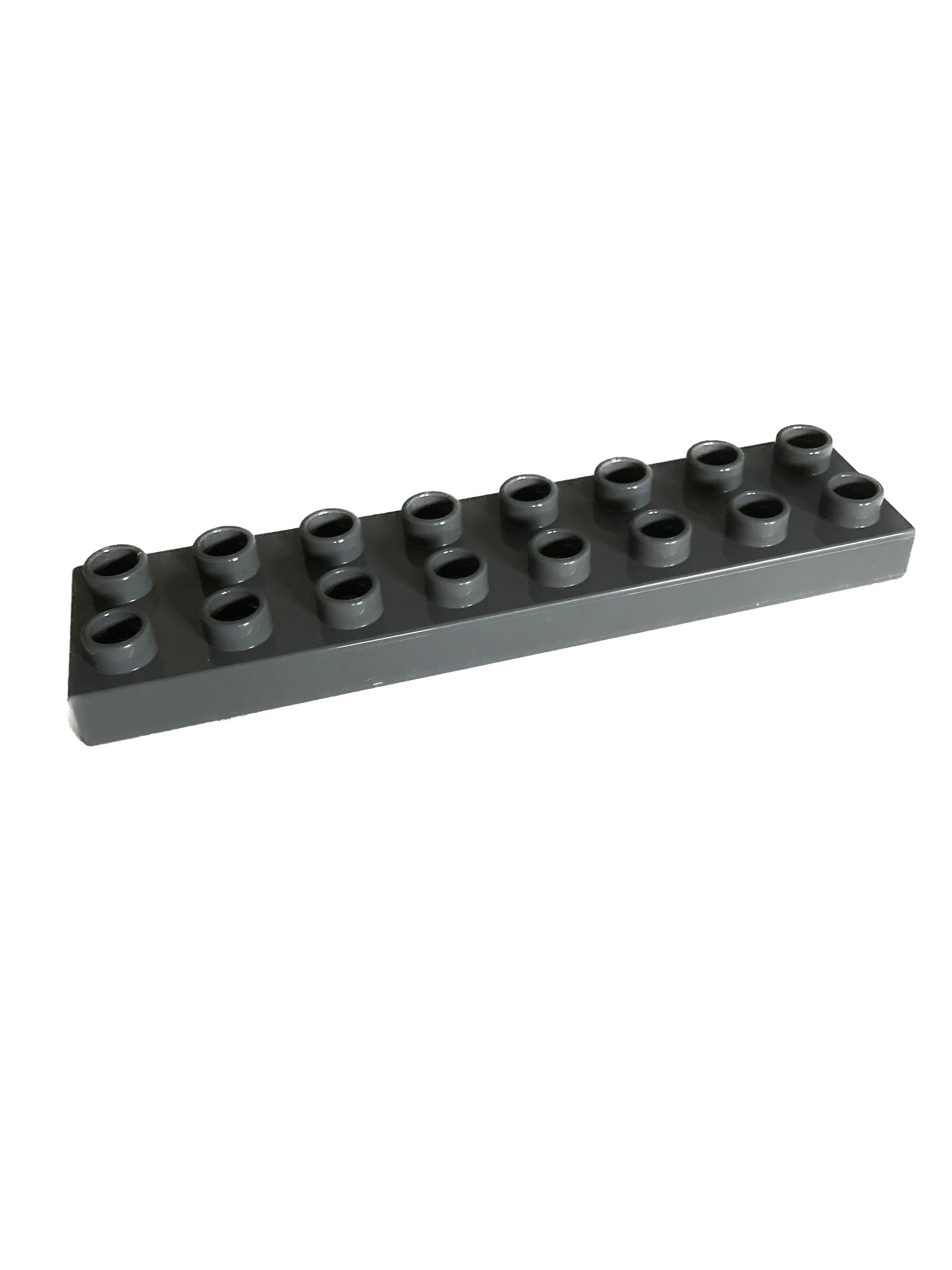 Lego® Duplo® kostka tm. šedá 2x8 úzká